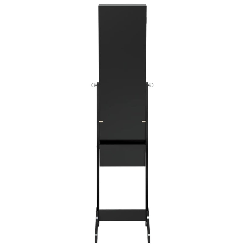 vidaXL fekete szabadon álló tükör LED-del 34 x 37 x 146 cm