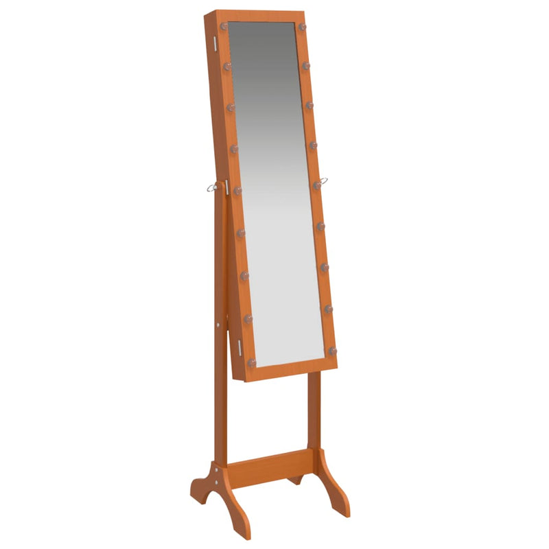vidaXL szabadon álló tükör LED-del 34 x 37 x 146 cm