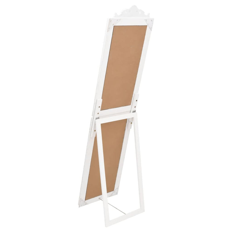vidaXL fehér szabadon álló tükör 45x180 cm