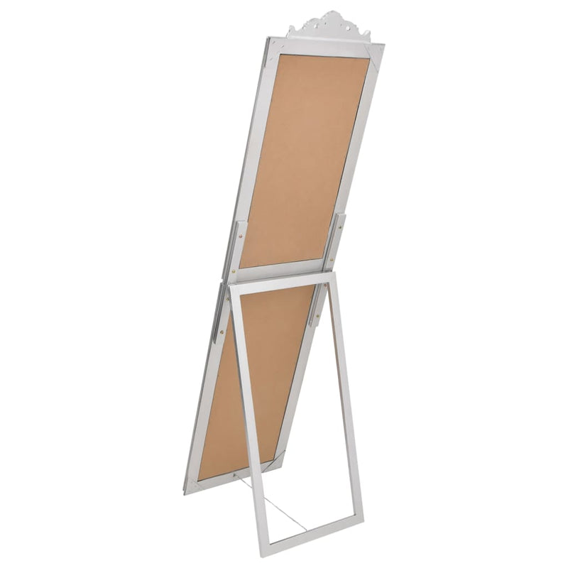 vidaXL ezüstszínű szabadon álló tükör 50x200 cm