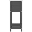 vidaXL szürke tömör fenyőfa növénytartó polccal 54 x 34,5 x 81 cm