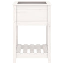 vidaXL fehér tömör fenyőfa növénytartó polccal 54x54x81 cm