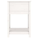 vidaXL fehér tömör fenyőfa növénytartó polccal 54x54x81 cm