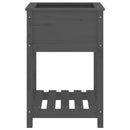 vidaXL szürke tömör fenyőfa növénytartó polccal 54x54x81 cm