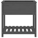 vidaXL szürke tömör fenyőfa növénytartó polccal 82,5x54x81 cm