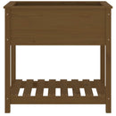 vidaXL mézbarna tömör fenyőfa növénytartó polccal 82,5x54x81 cm