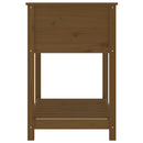 vidaXL mézbarna tömör fenyőfa növénytartó polccal 82,5x54x81 cm