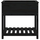 vidaXL fekete tömör fenyőfa növénytartó polccal 82,5x54x81 cm