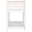 vidaXL fehér tömör fenyőfa növénytartó polccal 111,5x54x81 cm