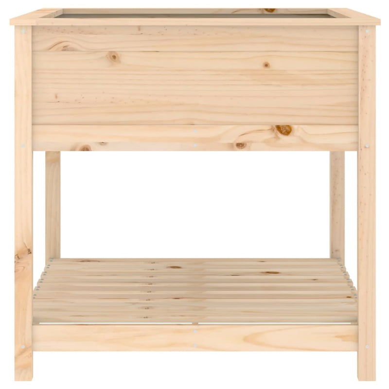 vidaXL tömör fenyőfa növénytartó polccal 82,5x82,5x81 cm