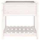 vidaXL fehér tömör fenyőfa növénytartó polccal 82,5x82,5x81 cm