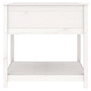 vidaXL fehér tömör fenyőfa növénytartó polccal 82,5x82,5x81 cm