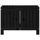 vidaXL fekete tömör fenyőfa kerti tárolóláda 76 x 42,5 x 54 cm