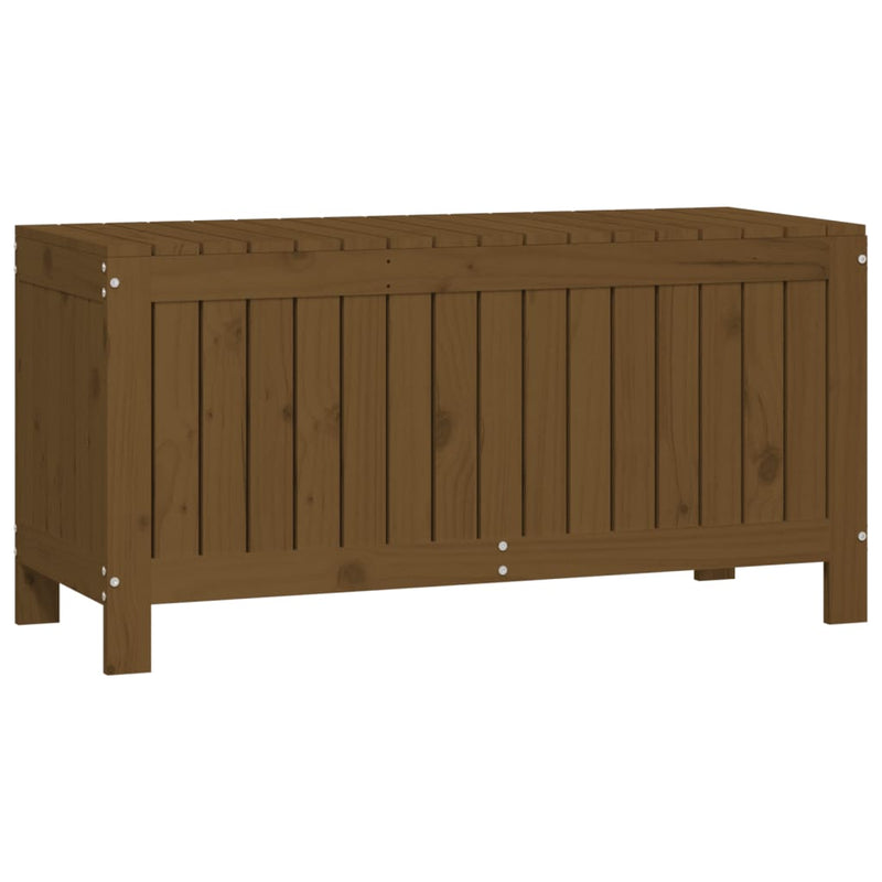 vidaXL mézbarna tömör fenyőfa kerti tárolóláda 108x42,5x54 cm