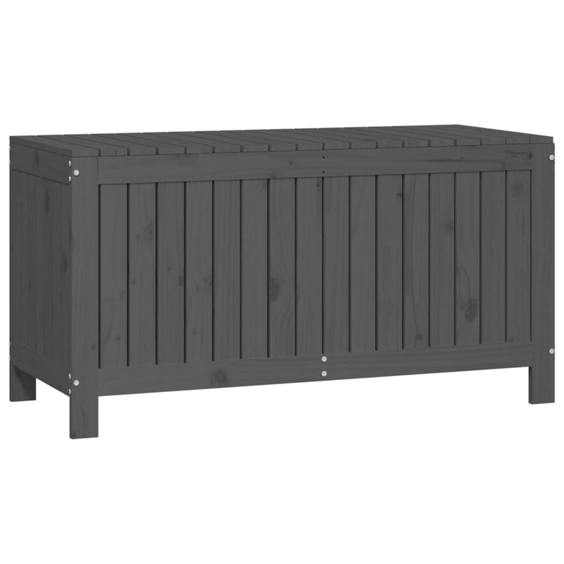 vidaXL szürke tömör fenyőfa kerti tárolóláda 115x49x60 cm