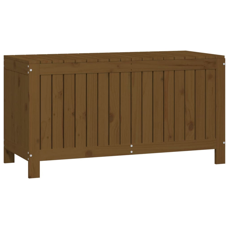 vidaXL mézbarna tömör fenyőfa kerti tárolóláda 115 x 49 x 60 cm