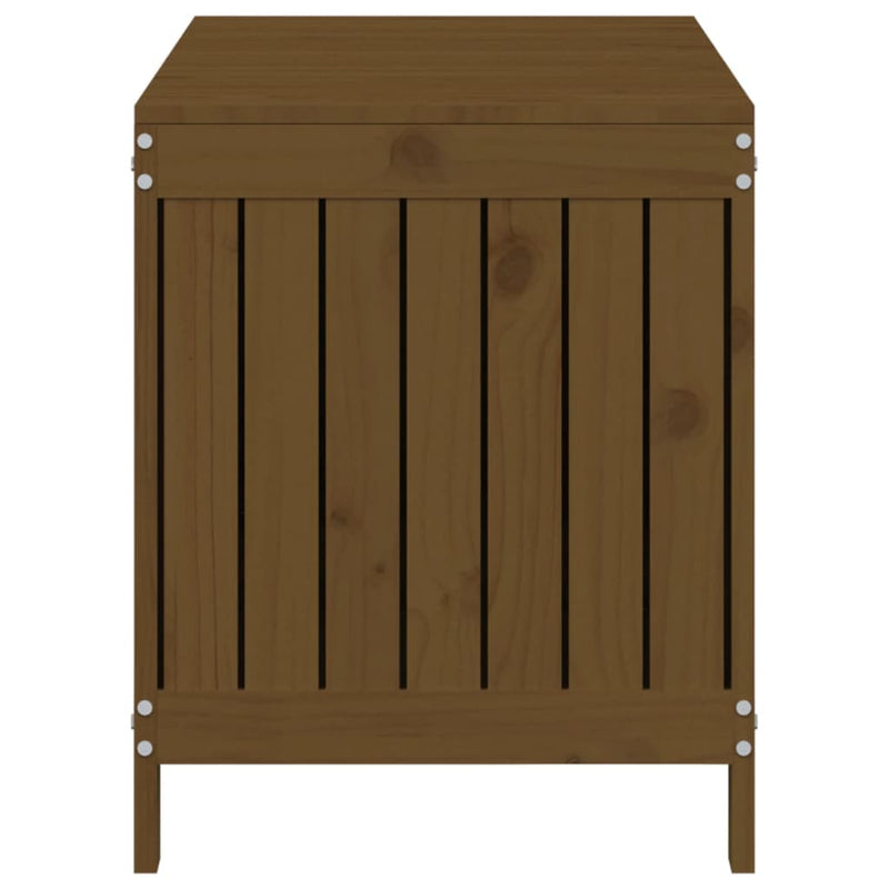 vidaXL mézbarna tömör fenyőfa kerti tárolóláda 115 x 49 x 60 cm