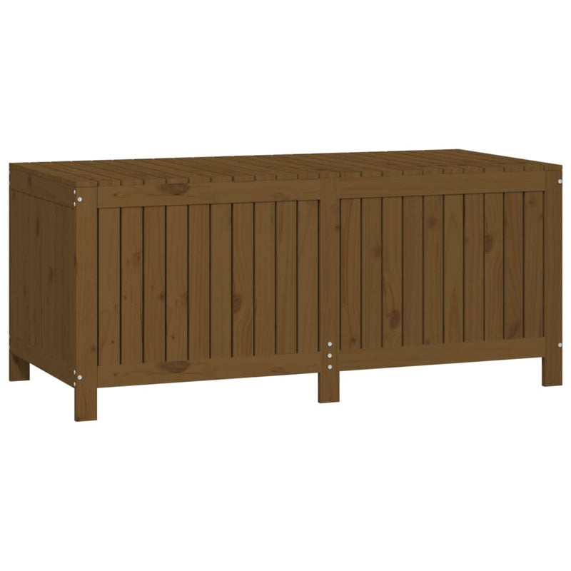 vidaXL mézbarna tömör fenyőfa kerti tárolóláda 147x68x64 cm