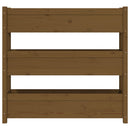 vidaXL mézbarna tömör fenyőfa növénytartó 112 x 25 x 104,5 cm