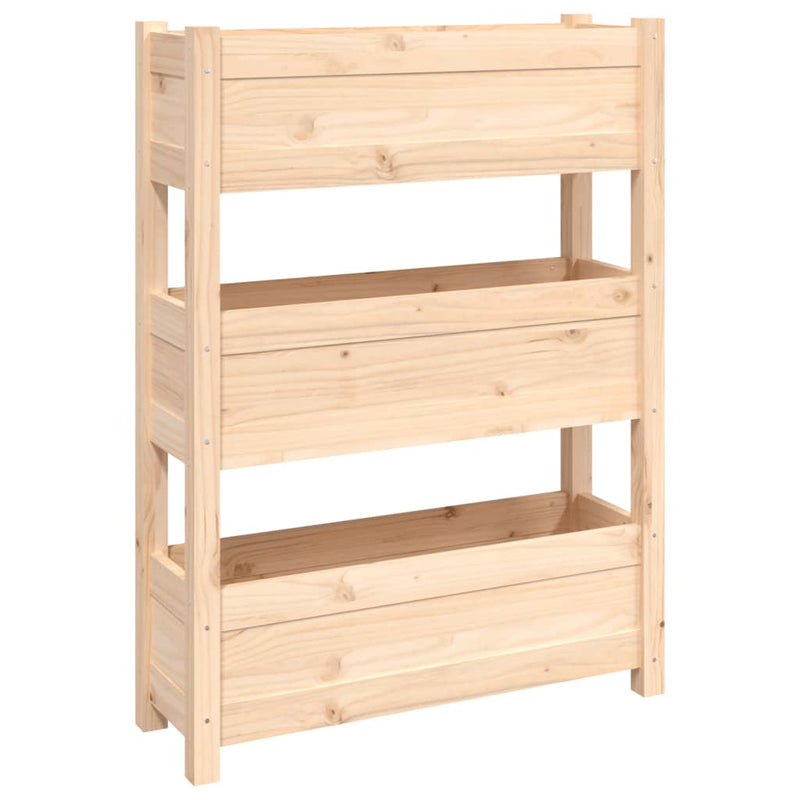 vidaXL tömör fenyőfa növénytartó 77x25x104,5 cm