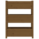 vidaXL mézbarna tömör fenyőfa növénytartó 77x25x104,5 cm