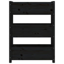 vidaXL fekete tömör fenyő növénytartó 77x25x104,5 cm