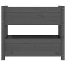 vidaXL szürke tömör fenyőfa növénytartó 77 x 25 x 66 cm