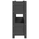 vidaXL szürke tömör fenyőfa növénytartó 77 x 25 x 66 cm