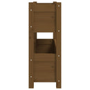 vidaXL mézbarna tömör fenyőfa növénytartó 77x25x66 cm