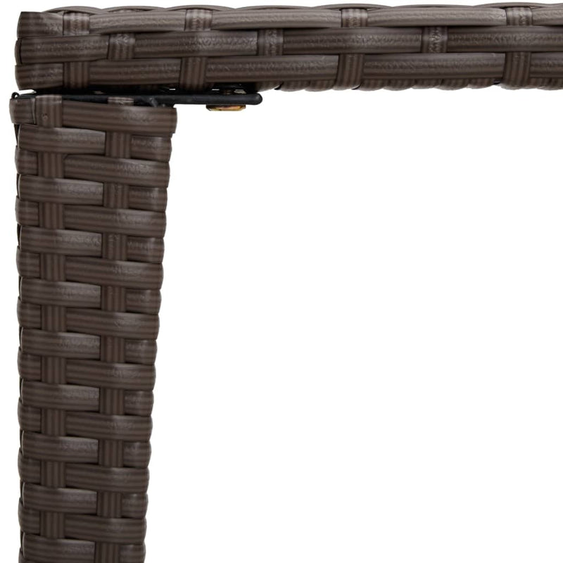 vidaXL 3 db barna polyrattan rakásolható kisasztal