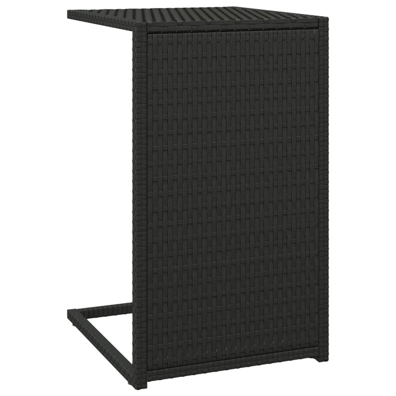 vidaXL fekete polyrattan C-asztal 40 x 35 x 60 cm