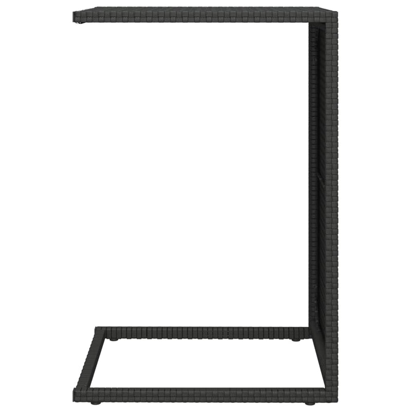 vidaXL fekete polyrattan C-asztal 40 x 35 x 60 cm