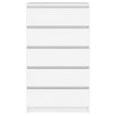 vidaXL fehér szerelt fa fiókos szekrény 60 x 36 x 103 cm