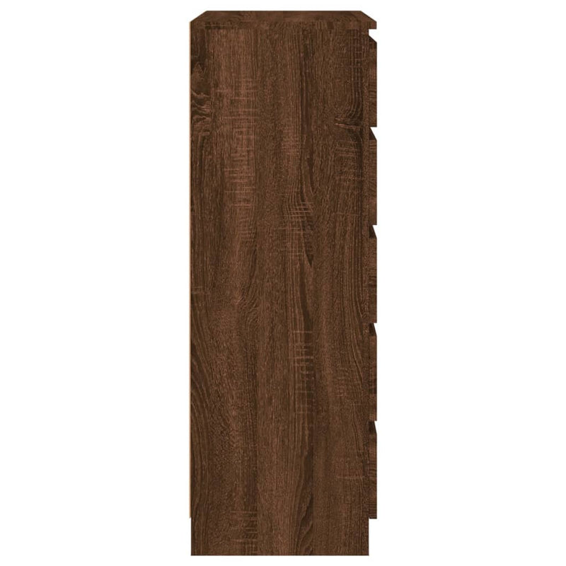 vidaXL barna tölgy szerelt fa fiókos szekrény 60 x 36 x 103 cm