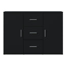 vidaXL fekete szerelt fa tálalószekrény 91 x 29,5 x 65 cm