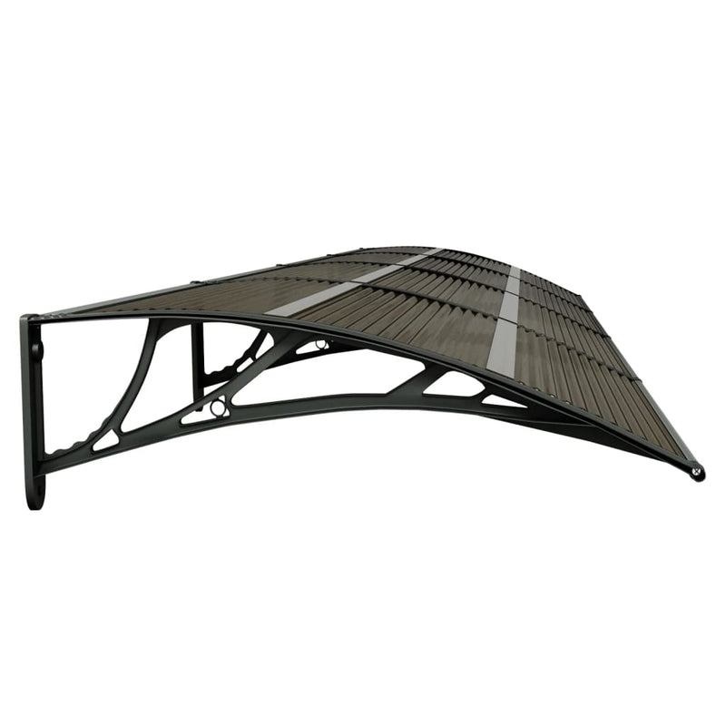 vidaXL fekete polikarbonát ajtóelőtető 350 x 75 cm