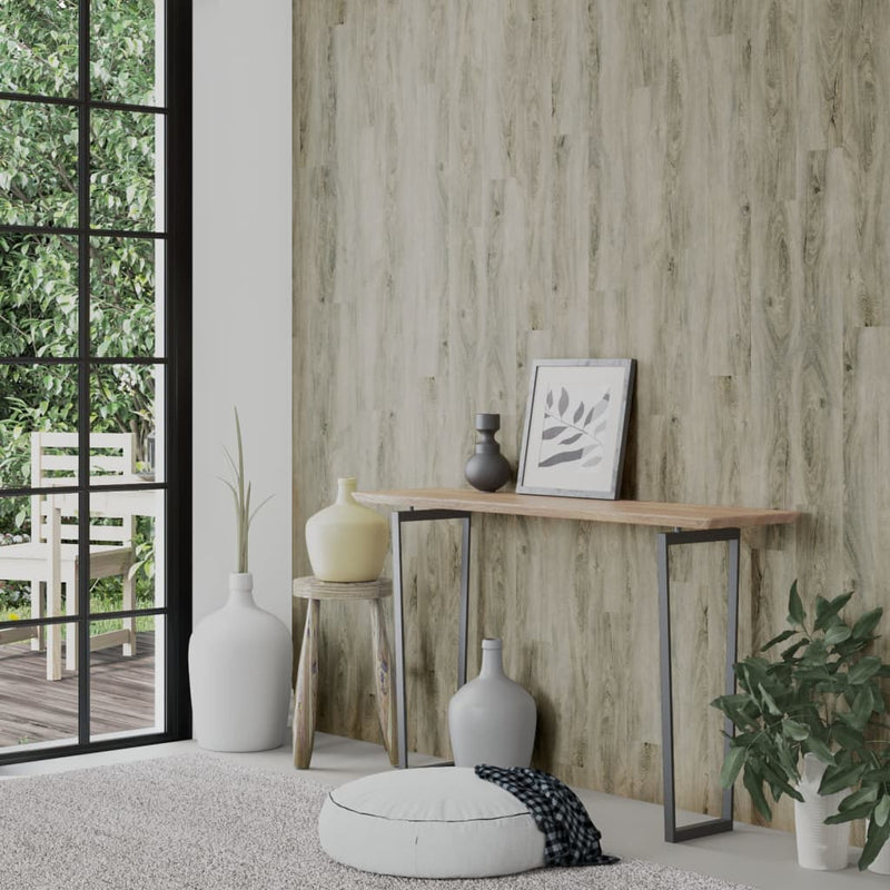 vidaXL szürke fa megjelenésű PVC fali panel 2,06 m²