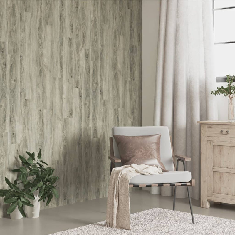vidaXL szürke fa megjelenésű PVC fali panel 2,06 m²