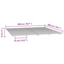vidaXL fehér tömör fenyőfa ágykeret 200 x 200 cm