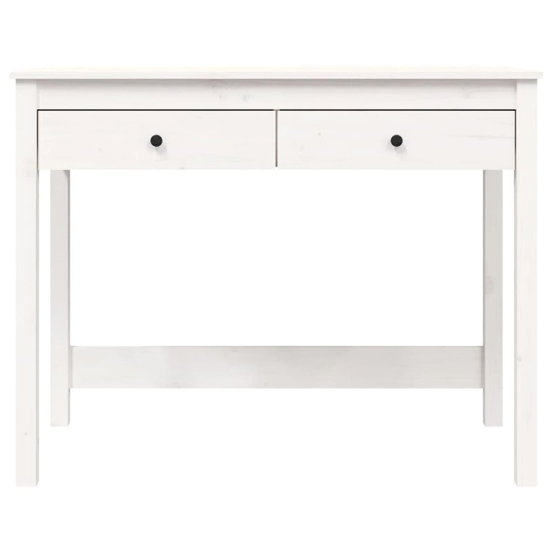 vidaXL fehér tömör fenyőfa íróasztal fiókokkal 100 x 50 x 78 cm