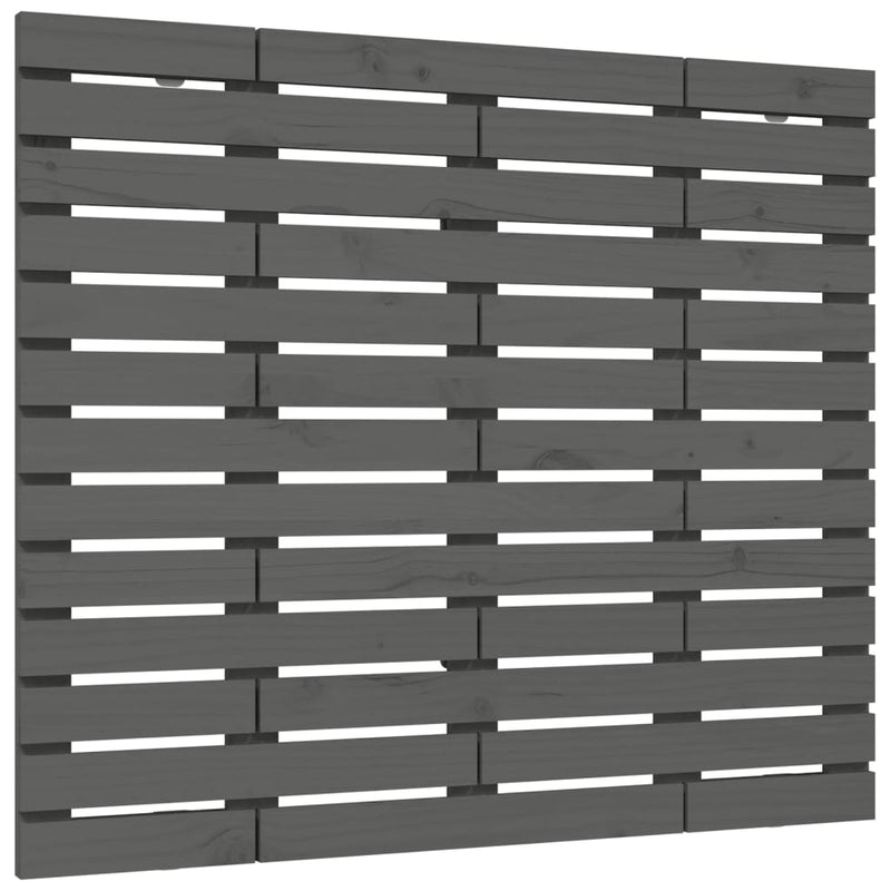 vidaXL szürke tömör fenyőfa fali fejtámla 106 x 3 x 91,5 cm