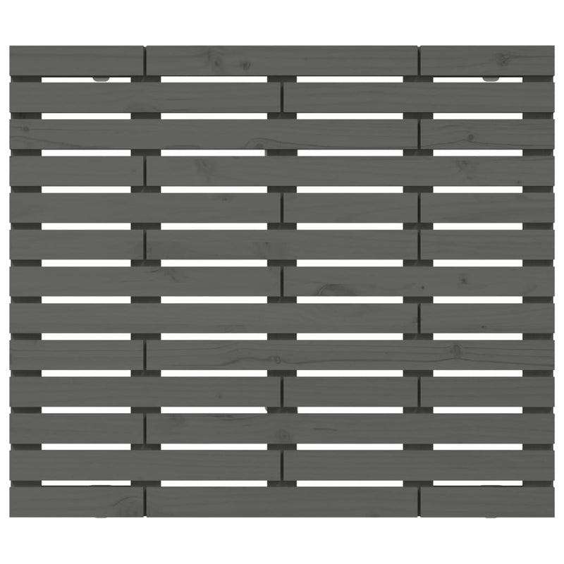 vidaXL szürke tömör fenyőfa fali fejtámla 106 x 3 x 91,5 cm