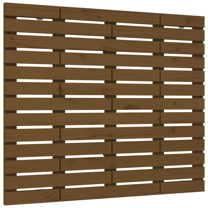 vidaXL mézbarna tömör fenyőfa fali fejtámla 106 x 3 x 91,5 cm