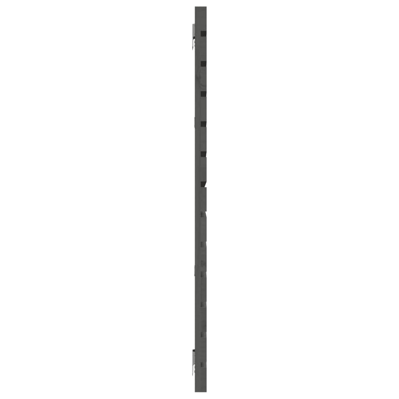 vidaXL szürke tömör fenyőfa fali fejtámla 206 x 3 x 91,5 cm