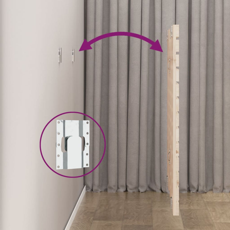 vidaXL tömör fenyőfa fali fejtámla 96 x 3 x 91,5 cm