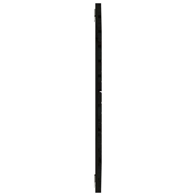vidaXL fekete tömör fenyőfa fali fejtámla 96 x 3 x 91,5 cm