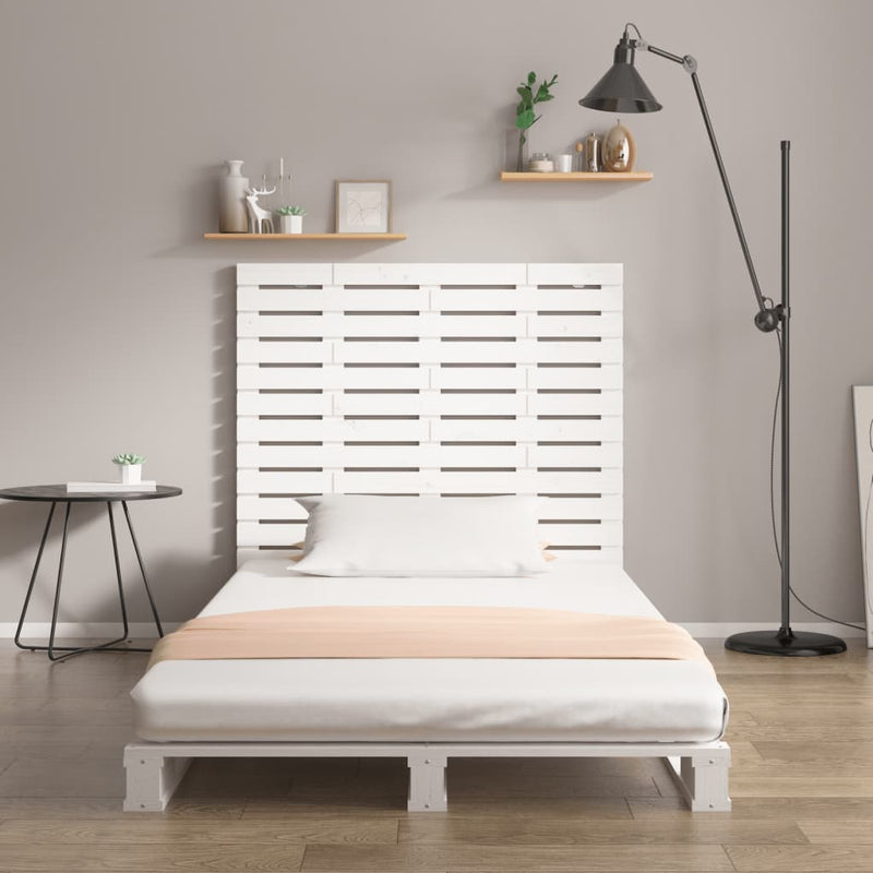 vidaXL fehér tömör fenyőfa fali fejtámla 126 x 3 x 91,5 cm