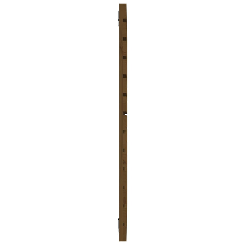 vidaXL mézbarna tömör fenyőfa fali fejtámla 126 x 3 x 91,5 cm