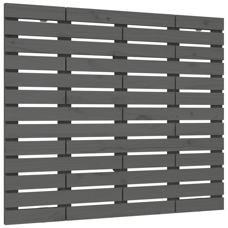 vidaXL szürke tömör fenyőfa fali fejtámla 146 x 3 x 91,5 cm