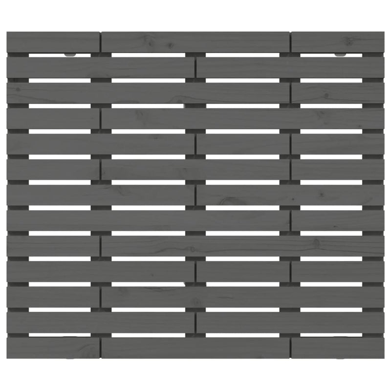 vidaXL szürke tömör fenyőfa fali fejtámla 146 x 3 x 91,5 cm